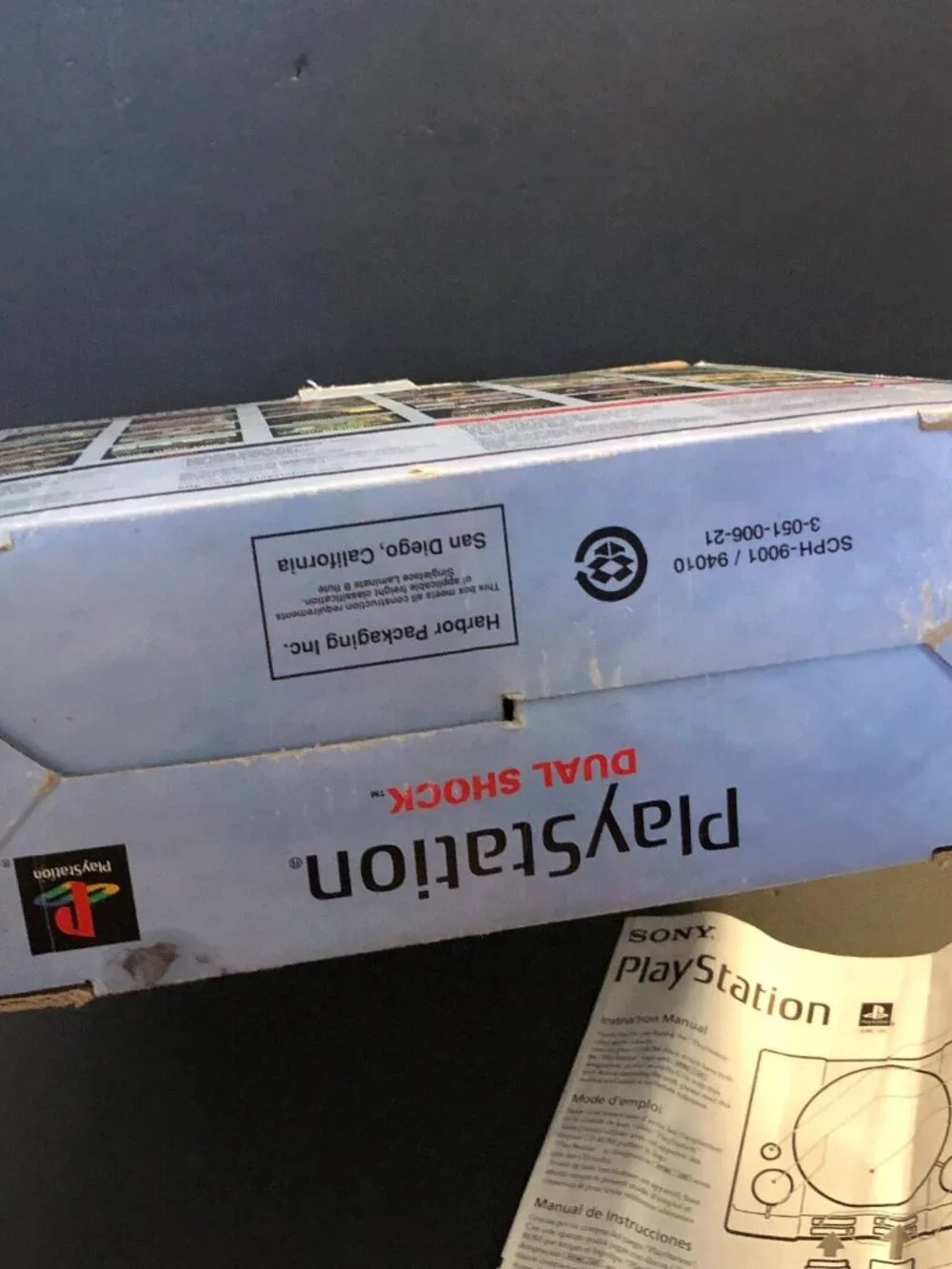 Sony PlayStation 1 PS1 Dual Shock 90s Original BOX ONLY NO FOAM/INSERTS READ
